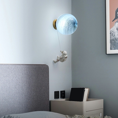 Globe Shade Wall Sconce Lighting Single Bulb Wall Mounted Light Fixture