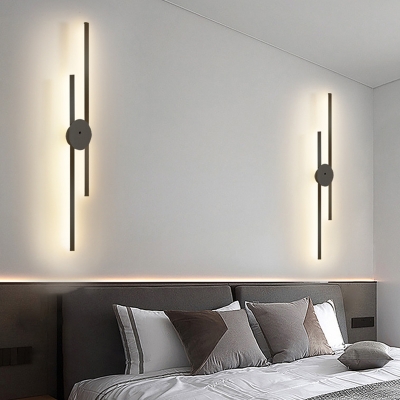Metal Sconce Light Fixtures Minimalism LED Flush Mount Wall Sconce for Bedroom