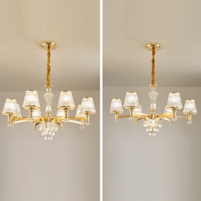 Modern Chandelier Lighting Fixtures Crystal Elegant Hanging Ceiling Lights for Living Room