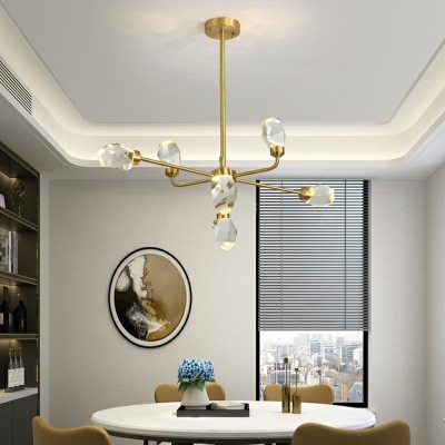 Pendant Light Kit Modern Style Crystal Suspension Lighting Fixture for Living Room