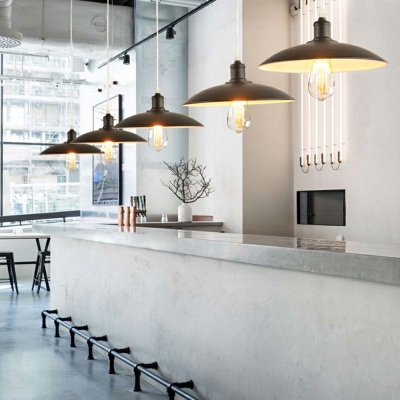 1-Light Hanging Lamp Kit Modernist Style Cone Shape Metal Pendant Ceiling Lights