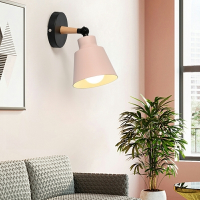 1-Light Wall Mount Lighting Modern Style Cone Shape Metal Sconce Light Fixtures
