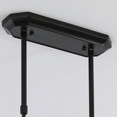 4-Light Ceiling Lamp Minimalism Style Cylinder Shape Metal Hanging Light Fixtures