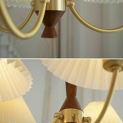 Fabric Chandelier Lighting Fixtures Modern Suspension Light for Living Room