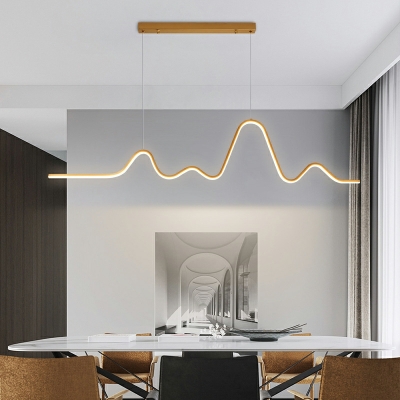 Island Chandelier Lights Modern Style Acrylic Island Lamps for Living Room