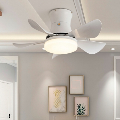 Acrylic Shade Flush Mount Ceiling Fans LED Fan Lighting for Kid's Bedroom