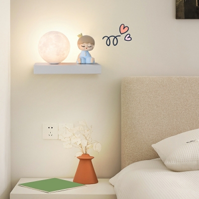 Children Bedroom Wall Sconce Lighting 1-Bulb Wall Mount Light Fixture