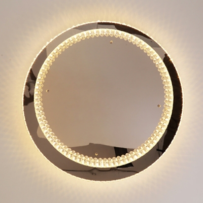 Contemporary Cylinder Flush Mount Light Fixtures Crystal Led Flush Light