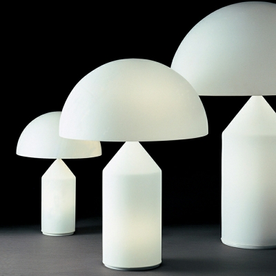 Dome Shape Nightstand Lamp Single Bulb Minimalistic Style Night Table Lamp