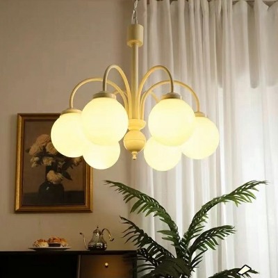 Globe Glass Chandelier Light Fixtures Modern Hanging Ceiling Lights for Living Room