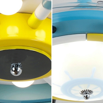 Modern Ceiling Fans Creative Minimalist Drum Ceiling Lights for Children's Room