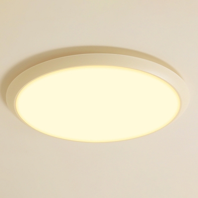 1-Light Flush Light Fixtures Modern Style Round Shape Metal Ceiling Mounted Lights