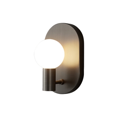 1-Light Sconce Lights Minimalism Style Ball Shape Metal Wall Mounted Lamps