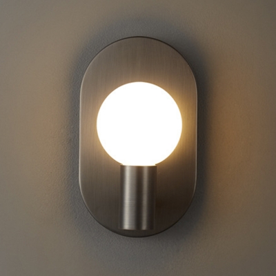 1-Light Sconce Lights Minimalism Style Ball Shape Metal Wall Mounted Lamps