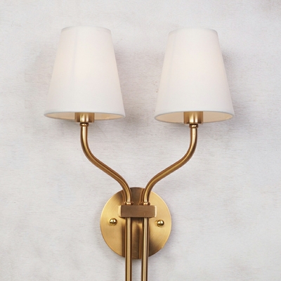 2-Light Sconce Lights Industrial Style Bell Shape Metal Wall Mounted Lamps