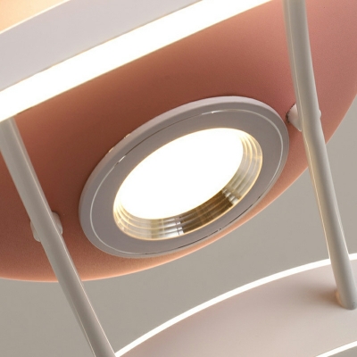 Airplane Shape Fan Lighting Metal LED Kid's Bedroom Flush Mount Ceiling Fan