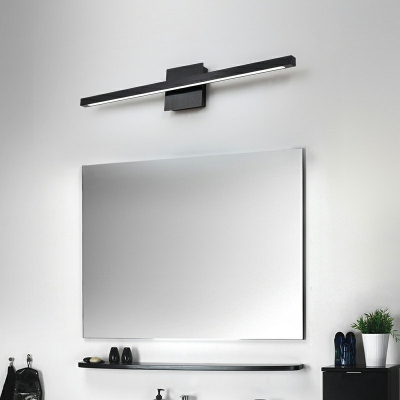 Black Aluminium Led Bathroom Vanity Light Fixture with Acrylic Shade Vanity Lighting