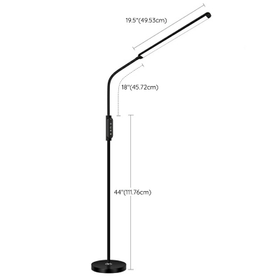 Contemporary Style Floor Standing Lamp Metallic LED Stand Up Lamp