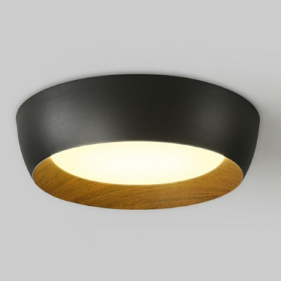 Metal Drum Flush Mount Ceiling Light Fixture Modern Close To Ceiling Lamp for Bedroom