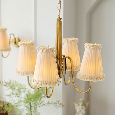 Modern Chandelier Lighting Fixtures Fabric Suspension Light for Living Room