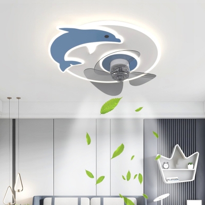 Modern Creative Ceiling Fans Minimalism Ceiling Lights for Children's Room