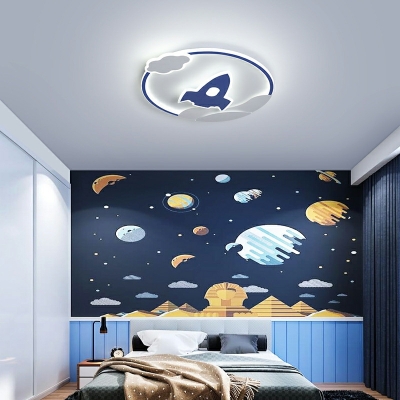 Rocket Led Flush Mount Ceiling Light Fixtures Modern Creative Close to Ceiling Lamp for Living Room