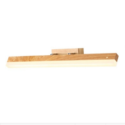 Wooden Wall Mounted Light Fixture LED Contemporary Bathroom Vanity Light