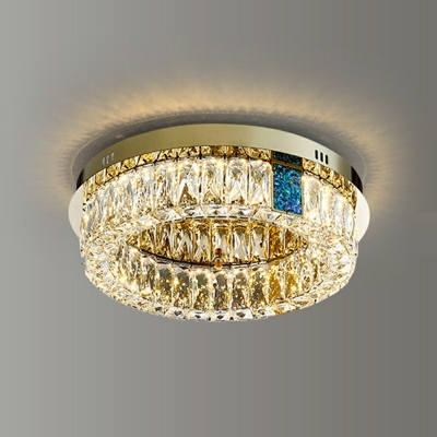 1-Light Ceiling Mounted Lights Modernist Style Round Shape Metal Flush Light Fixtures