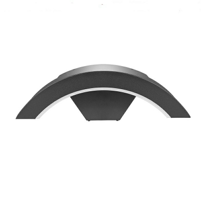 Black Arc Shape Sconce Lighting Fixture Metal LED Wall Sconces Lighting Fixture