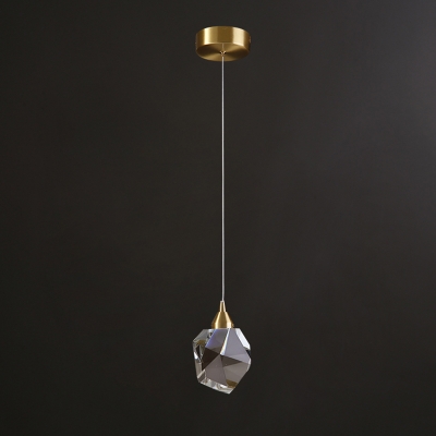 Contemporary Ice Cube Hanging Pendant Lights Crackled Crystal Hanging Pendant Light