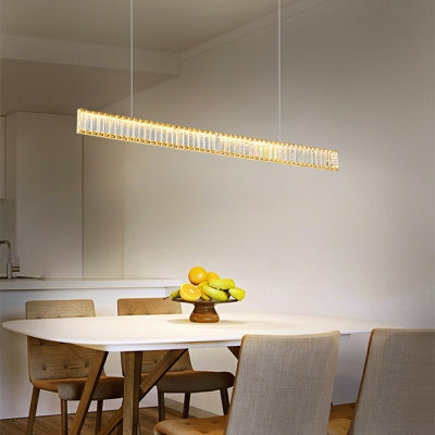 Island Light Fixtures Modern Style Crystal Flush Mount Chandelier for Living Room