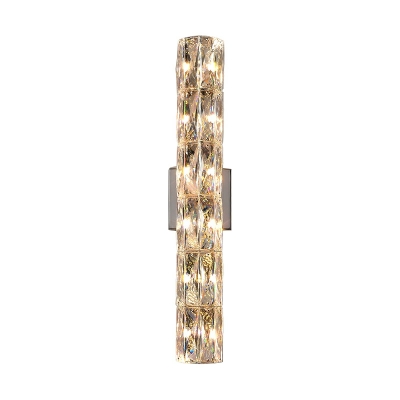 K9 Crystal Wall Sconce Lighting Metal G4 LED Wall Mount Light in Clear