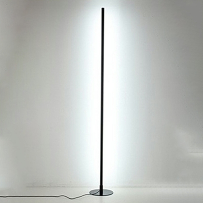 Linear Shape Standing Floor Lamp Minimalism Aluminum and Acrylic Floor Light