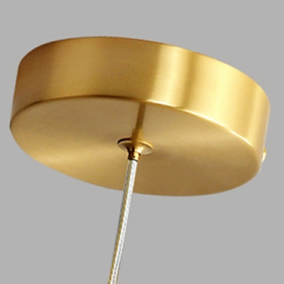 Mid-Century Globe Tapered Pendant Light Crackled Glass Ceiling Pendant Light