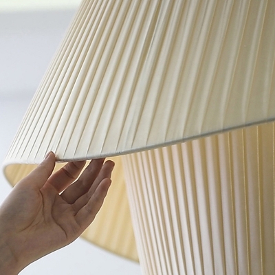 Contemporary Drum Pendant Light Fixture Silk Suspension Pendant Lighting