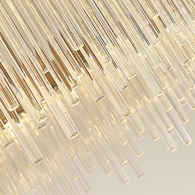 Crystal Shade Pendant Lighting Fixtures Golden Suspension Lights