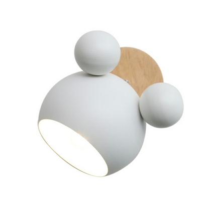 Modern Sconce Lighting Single Bulb Bear-Like Metal Lighting Sconce