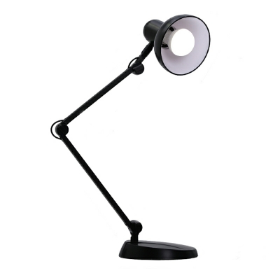 Contemporary Style Nightstand Lamp Single Light Metallic Table Lamp in Black