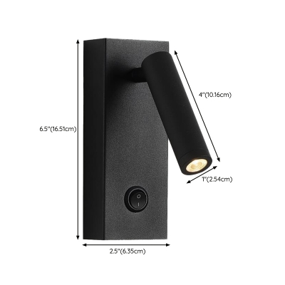 Cylindrical Reading Wall Light Metal LED Modern Wall Sconce Lighting