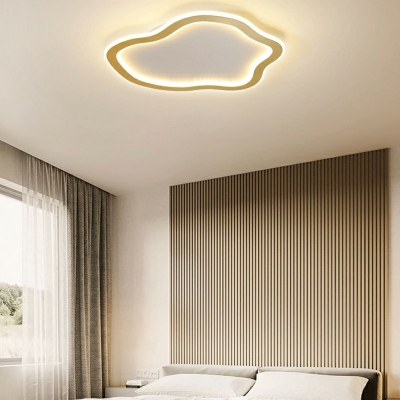 Metal Linear Flush Mount Ceiling Light Fixtures Modern Minimalism Close To Ceiling Lighting Fixture for Bedroom