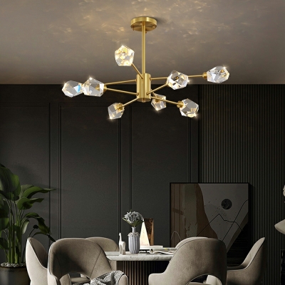 Modern Chandelier Pendant Light Crystal Minimalism Suspension Light for Living Room