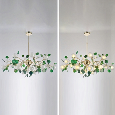 Modern Glass Chandelier Lighting Fixtures Starburst Chandelier for Living Room