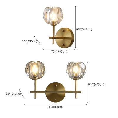 Wall Lighting Fixtures Modern Style Crystal Wall Mount Light for Living Room