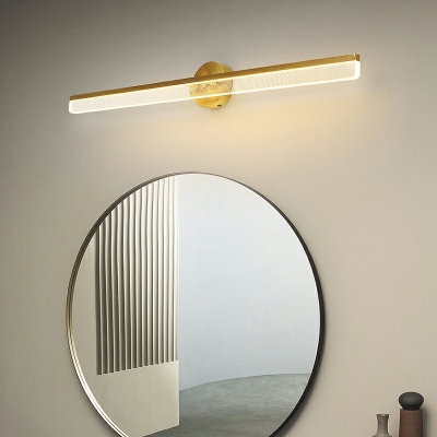 Golden Vanity Wall Light Fixtures Linear Shape LED Modern Farmhouse Bathroom Lighting