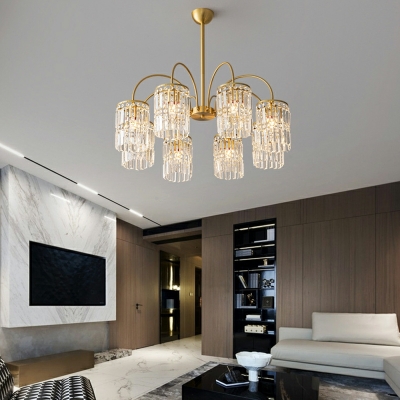 K9 Crystal Chandelier Light Fixtures Brass Hanging Pendant Lights
