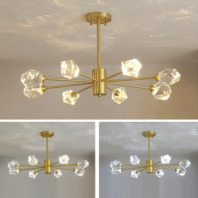 Modern Chandelier Pendant Light Crystal Minimalism Suspension Light for Living Room