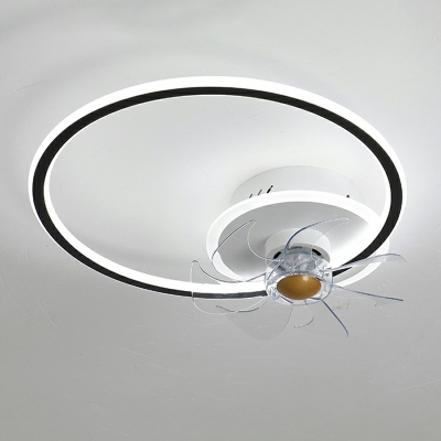 Ring Shape Ceiling Fans LED  with Acrylic Shade Minimalism Fan Lighting