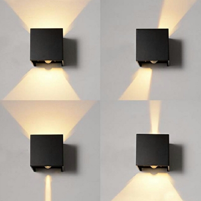 Up and Down Lighting Sconce Wall Lighting Square Shape Wall Sconce Light Fixture