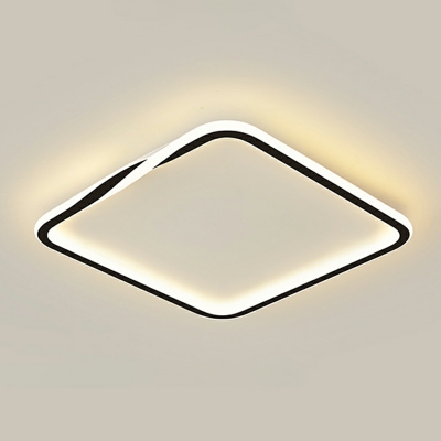 1-Light Ceiling Mount Light Fixture Modern Style Geometric Shape Metal Flush Chandelier Lighting