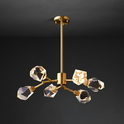 Crystal Chandelier Lighting Fixtures Modern Minimalism Suspension Light for Living Room